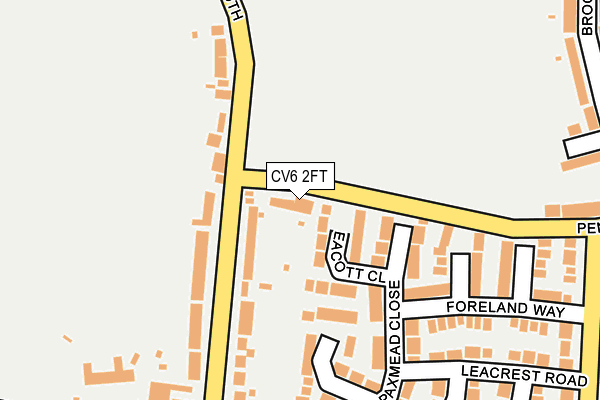 CV6 2FT map - OS OpenMap – Local (Ordnance Survey)