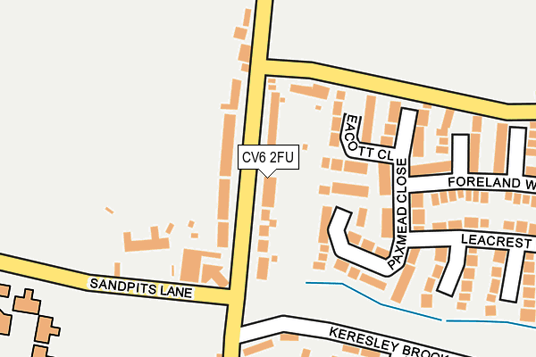CV6 2FU map - OS OpenMap – Local (Ordnance Survey)
