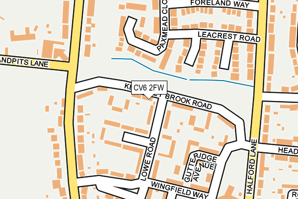 CV6 2FW map - OS OpenMap – Local (Ordnance Survey)