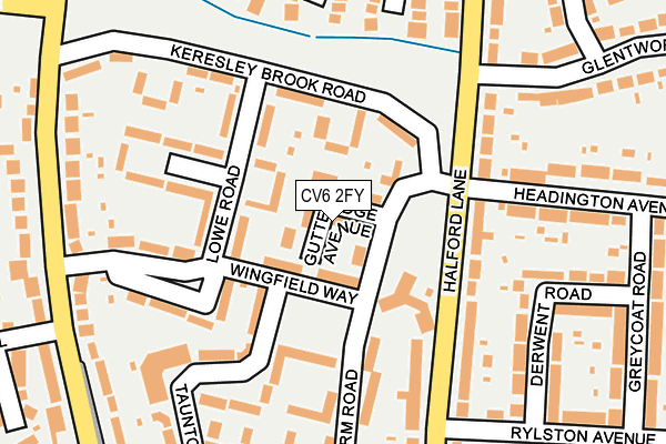 CV6 2FY map - OS OpenMap – Local (Ordnance Survey)