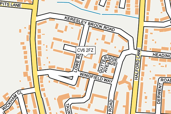 CV6 2FZ map - OS OpenMap – Local (Ordnance Survey)