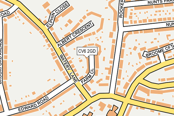 CV6 2GD map - OS OpenMap – Local (Ordnance Survey)