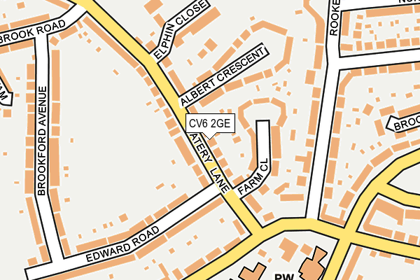 CV6 2GE map - OS OpenMap – Local (Ordnance Survey)