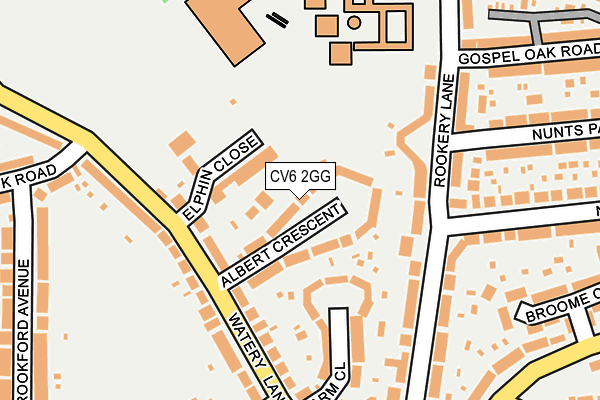 CV6 2GG map - OS OpenMap – Local (Ordnance Survey)