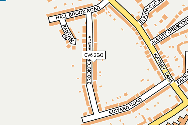 CV6 2GQ map - OS OpenMap – Local (Ordnance Survey)