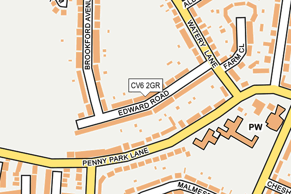 CV6 2GR map - OS OpenMap – Local (Ordnance Survey)