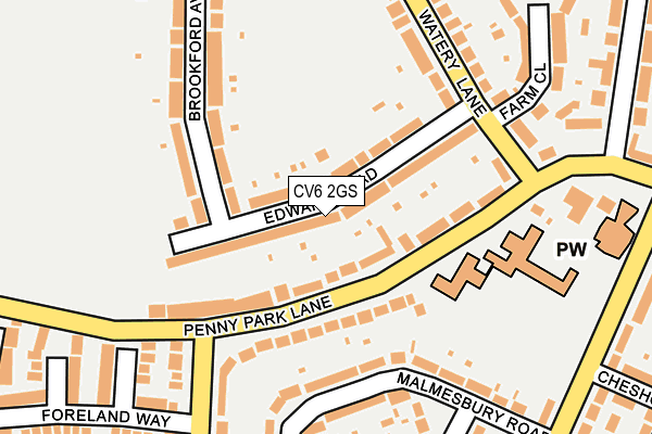 CV6 2GS map - OS OpenMap – Local (Ordnance Survey)