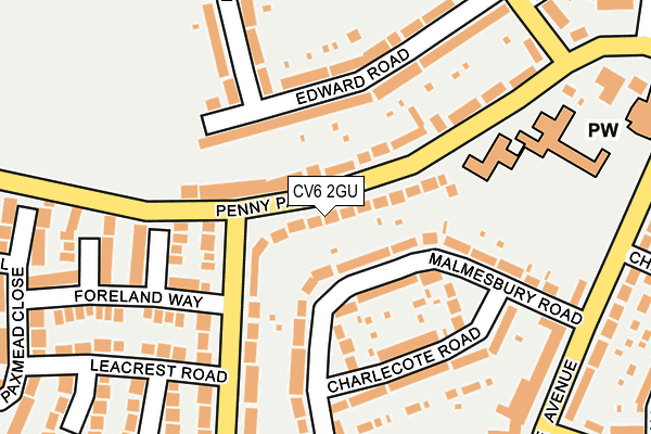 CV6 2GU map - OS OpenMap – Local (Ordnance Survey)