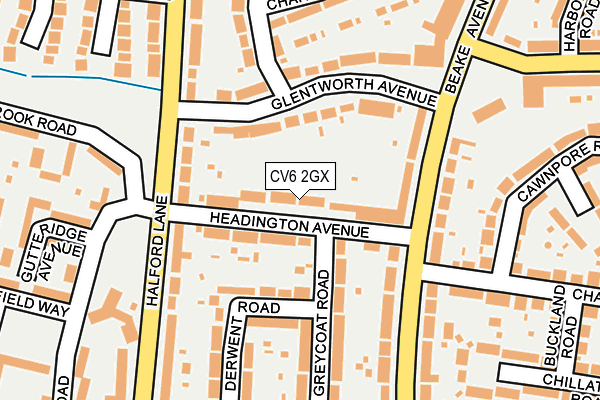 CV6 2GX map - OS OpenMap – Local (Ordnance Survey)