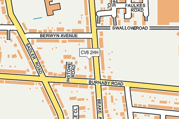 CV6 2HH map - OS OpenMap – Local (Ordnance Survey)