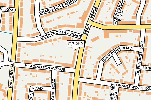 CV6 2HR map - OS OpenMap – Local (Ordnance Survey)