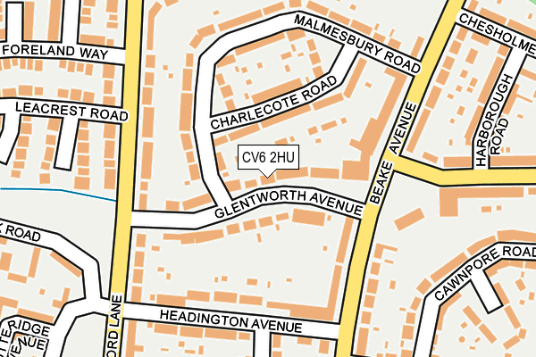 CV6 2HU map - OS OpenMap – Local (Ordnance Survey)