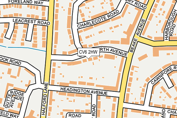 CV6 2HW map - OS OpenMap – Local (Ordnance Survey)