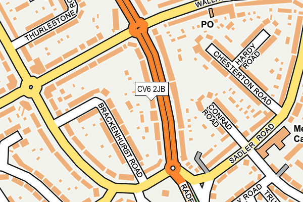 CV6 2JB map - OS OpenMap – Local (Ordnance Survey)