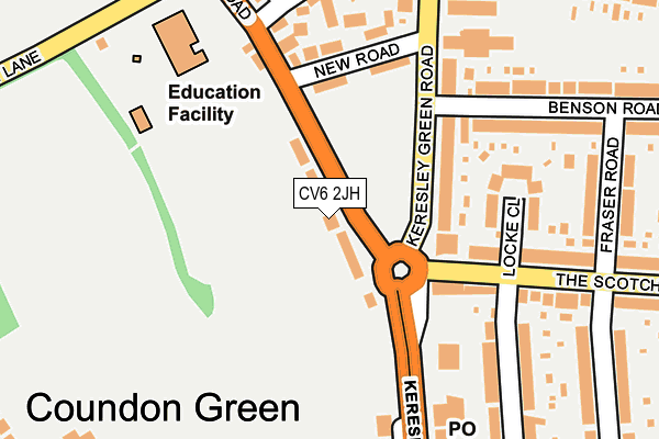 CV6 2JH map - OS OpenMap – Local (Ordnance Survey)