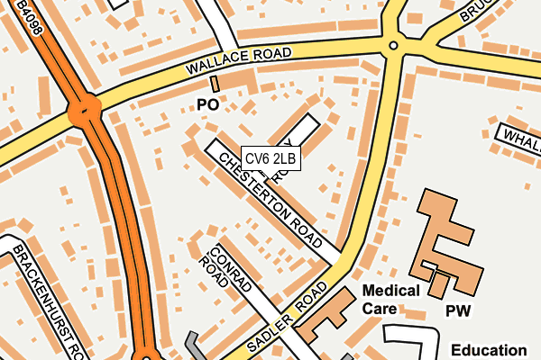 CV6 2LB map - OS OpenMap – Local (Ordnance Survey)