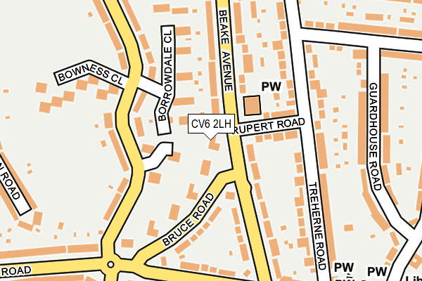 CV6 2LH map - OS OpenMap – Local (Ordnance Survey)