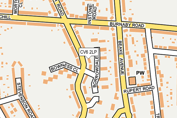 CV6 2LP map - OS OpenMap – Local (Ordnance Survey)