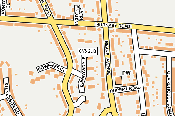 CV6 2LQ map - OS OpenMap – Local (Ordnance Survey)