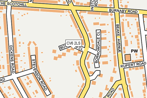 CV6 2LS map - OS OpenMap – Local (Ordnance Survey)