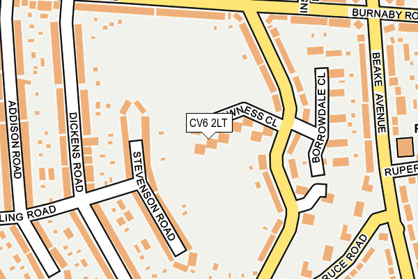 CV6 2LT map - OS OpenMap – Local (Ordnance Survey)