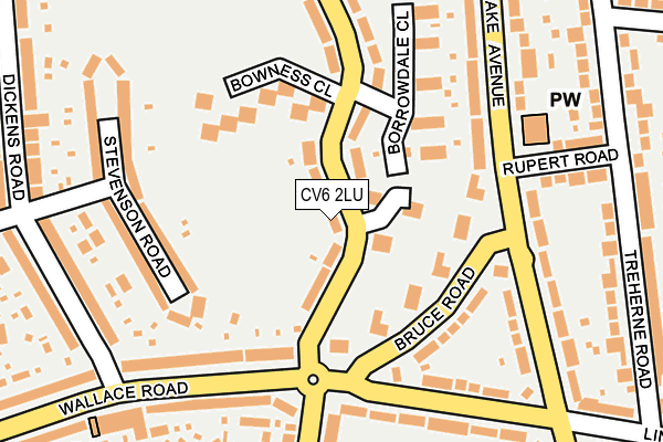 CV6 2LU map - OS OpenMap – Local (Ordnance Survey)