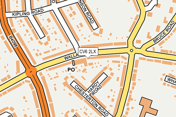 CV6 2LX map - OS OpenMap – Local (Ordnance Survey)