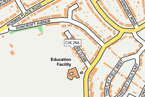 CV6 2NA map - OS OpenMap – Local (Ordnance Survey)