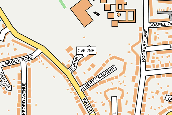 CV6 2NE map - OS OpenMap – Local (Ordnance Survey)