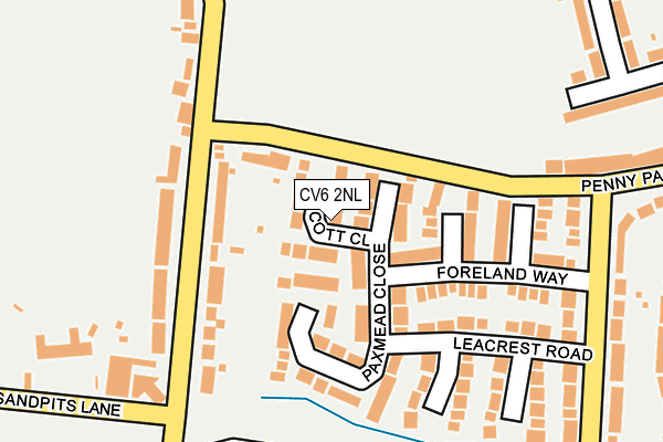 CV6 2NL map - OS OpenMap – Local (Ordnance Survey)