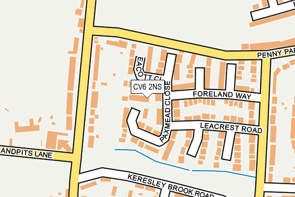 CV6 2NS map - OS OpenMap – Local (Ordnance Survey)