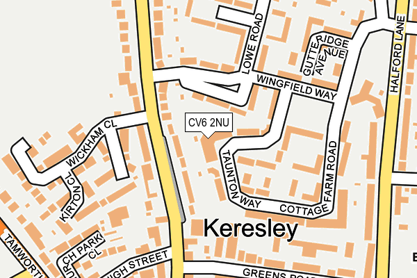 CV6 2NU map - OS OpenMap – Local (Ordnance Survey)