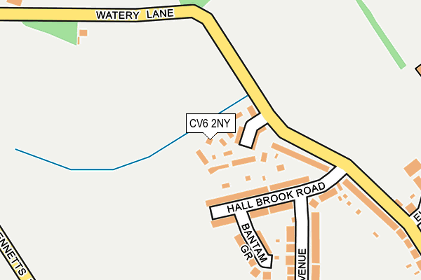 CV6 2NY map - OS OpenMap – Local (Ordnance Survey)