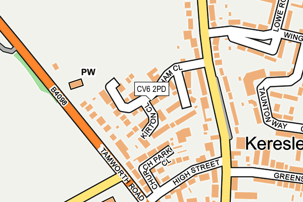 CV6 2PD map - OS OpenMap – Local (Ordnance Survey)