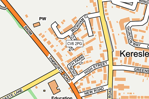 CV6 2PG map - OS OpenMap – Local (Ordnance Survey)