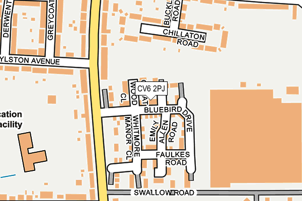 CV6 2PJ map - OS OpenMap – Local (Ordnance Survey)