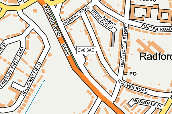 CV6 3AE map - OS OpenMap – Local (Ordnance Survey)