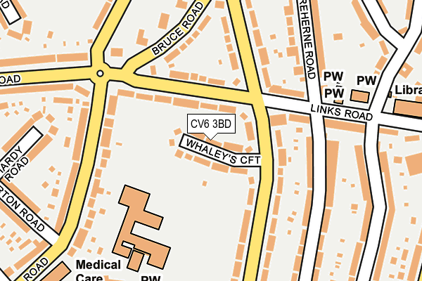 CV6 3BD map - OS OpenMap – Local (Ordnance Survey)