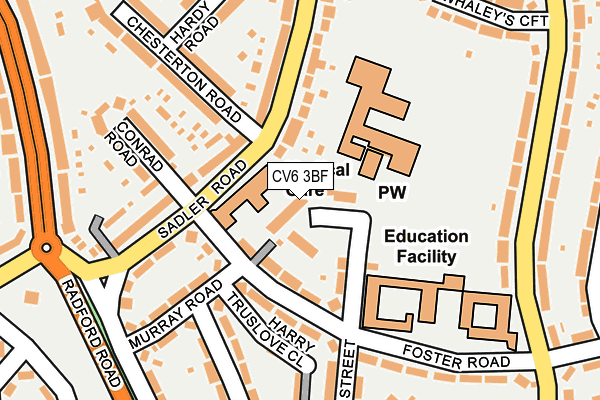 CV6 3BF map - OS OpenMap – Local (Ordnance Survey)