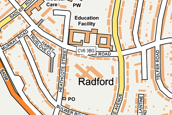 CV6 3BG map - OS OpenMap – Local (Ordnance Survey)