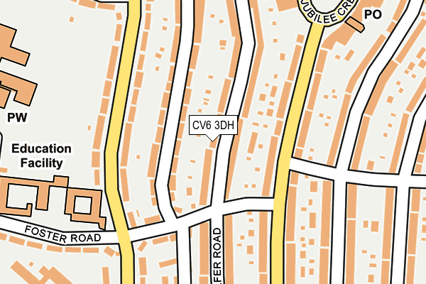 CV6 3DH map - OS OpenMap – Local (Ordnance Survey)