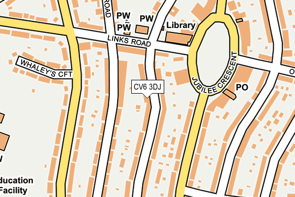 CV6 3DJ map - OS OpenMap – Local (Ordnance Survey)