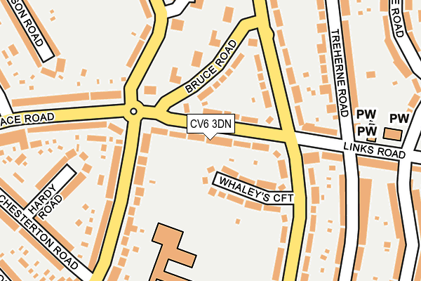CV6 3DN map - OS OpenMap – Local (Ordnance Survey)