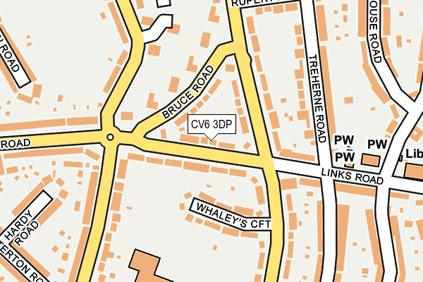 CV6 3DP map - OS OpenMap – Local (Ordnance Survey)