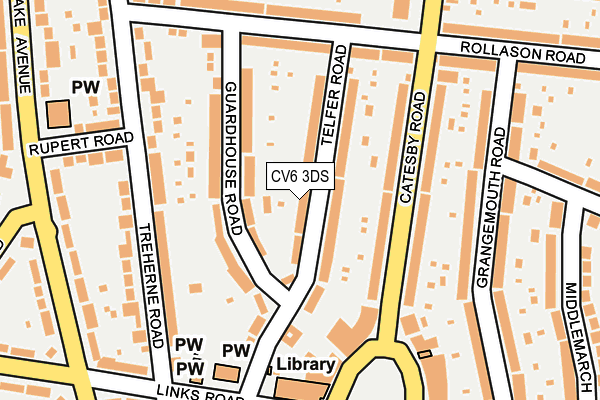 CV6 3DS map - OS OpenMap – Local (Ordnance Survey)