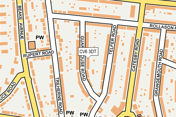 CV6 3DT map - OS OpenMap – Local (Ordnance Survey)