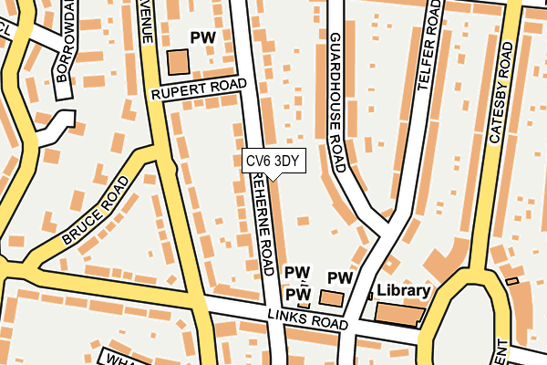 CV6 3DY map - OS OpenMap – Local (Ordnance Survey)