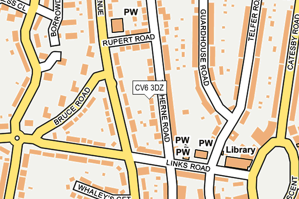 CV6 3DZ map - OS OpenMap – Local (Ordnance Survey)