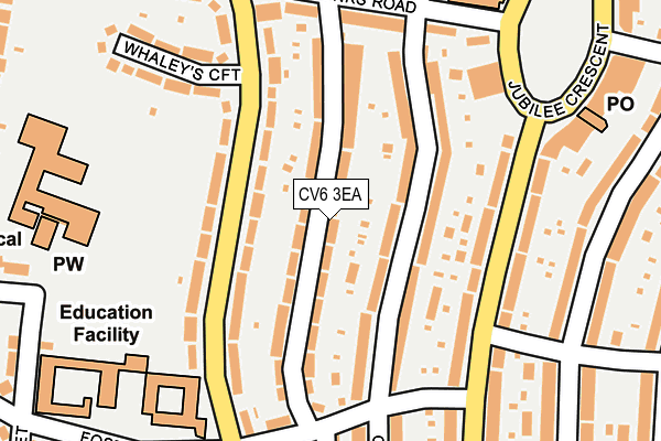 CV6 3EA map - OS OpenMap – Local (Ordnance Survey)