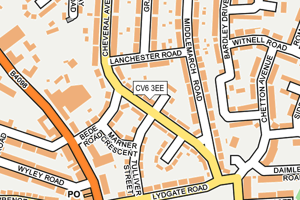 CV6 3EE map - OS OpenMap – Local (Ordnance Survey)